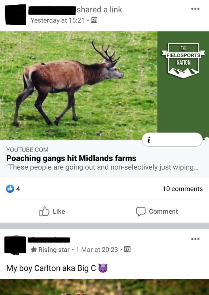 Facebook group post
